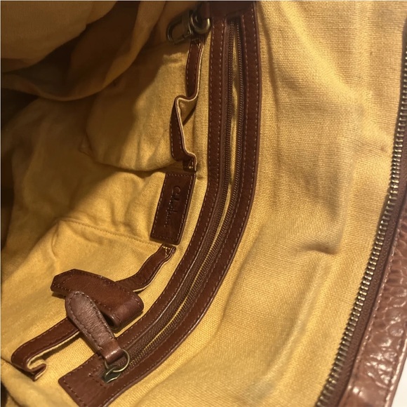 Cole Haan Brown Suede Leather Shoulder Hobo Bag Purse Tote - Picture 14 of 14